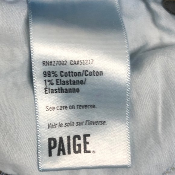 PAIGE JIMMY JIMMY SHORT CUFFED CANDACE WASH DENIM CUTOFF SHORTS 25 - Picture 9 of 9